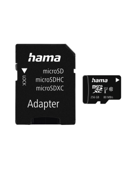 Cartão Memória micSDXC 256GB Hama + Adaptador