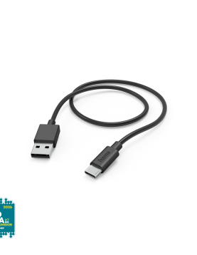 Cabo USB-A 2.0 para USB-C 1m Preto