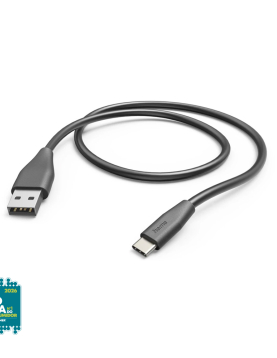 Cabo USB-A 2.0 Macho/USB-C Macho 1,5m Preto
