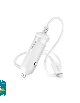 Carregador Isqueiro Auto Lightning 5W 1m Branco