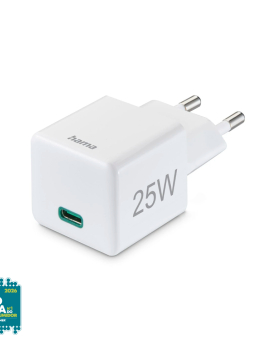 Carregador USB-C PD/QC 25W Rápido Mini-charger Branco