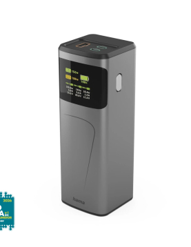 Powerbank 24000mAh USB-C 2 Portas + USB-A High Power Cinza