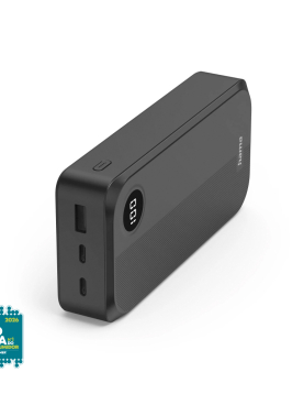 Powerbank 20000mAh USB-A 1 Porta + USB-C 2 Portas Preto