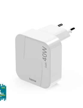 Carregador USB-C 2 Portas GaN 40W Mini-Charger Dobrável