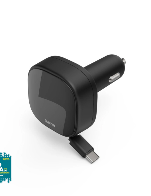 Carregador Isqueiro Auto USB-C 2 Portas 30W Preto