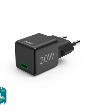 Carregador USB-C 20W Super Mini-Charger Preto