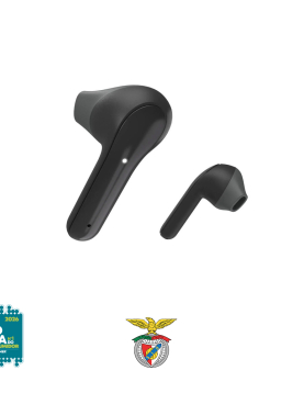 Auriculares Bluetooth Earbuds Freedom Light Benfica Preto
