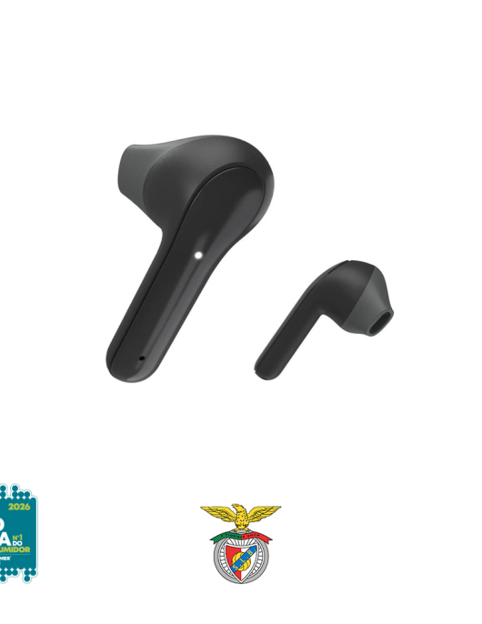 Auriculares Bluetooth Earbuds Freedom Light Benfica Preto