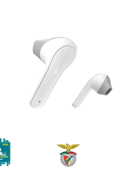 Auriculares Bluetooth Earbuds Freedom Light Benfica Branco