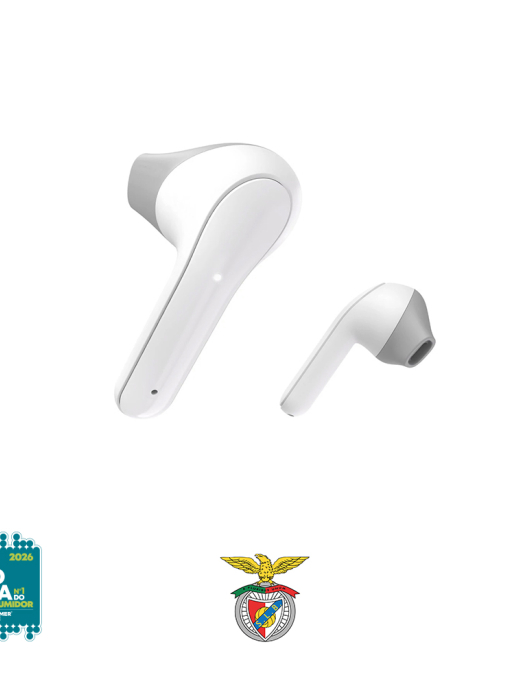 Auriculares Bluetooth Earbuds Freedom Light Benfica Branco