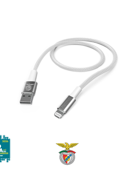 Cabo USB-A 2.0 para Lightning Nylon Benfica 2m Branco