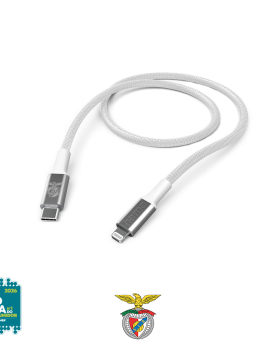 Cabo USB-C para Lightning Nylon Benfica Fabric 2m Branco