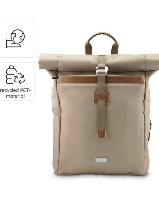 Mochila Portátil 16.2 Roll-Top Silvan Bege