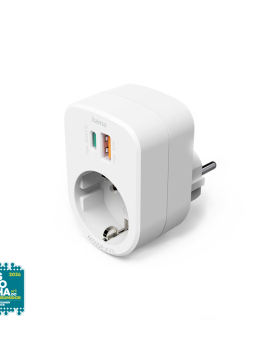 Tomada com USB-C+ USB-A Branco