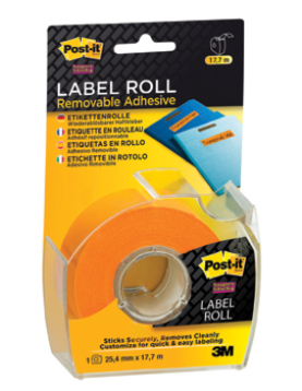 Etiquetas em Rolo Post-it 025,4mmx17,7m Laranja 1un