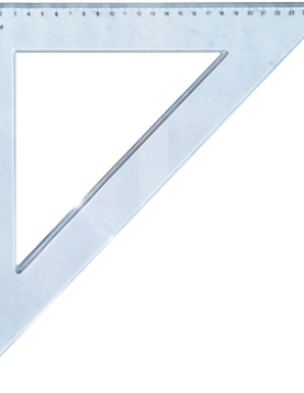 Esquadro Plástico Cristal 45G-27cm SmartD