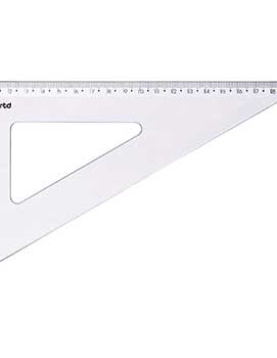 Esquadro Plástico Cristal 60G-20cm SmartD