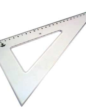 Esquadro Plástico Cristal 60G-29cm SmartD