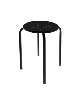 Banco Empilhável Metalico Preto 45x29cm
