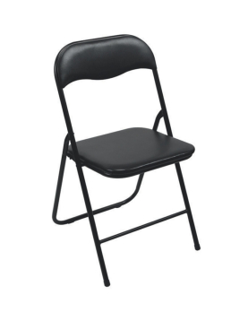 Cadeira Dobrável em PVC Preto